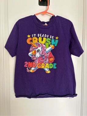Purple Unicorn 'I'm Ready to Crush 2nd Grade' Kids T-Shirt